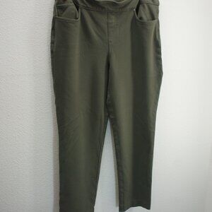 Chicos green pull on knit pants size 2
